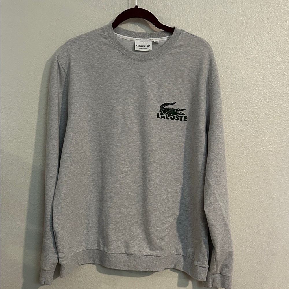 Lacoste Men's Gray Sweat Shirt XXL